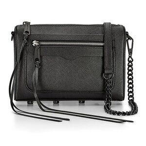 Rebecca Minkoff Avery Black Leather Crossbody Bag